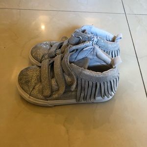 Girls silver sneakers size 11